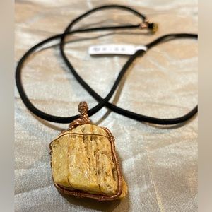 Corrodel stone, jewelry necklace, hand made